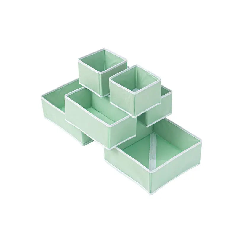 Six-Piece Of Lidless Folding Storage Box Set