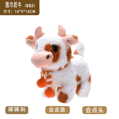 Simulated Electric Plush Cow