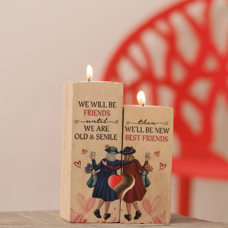 Creative Wooden Candle Holder
