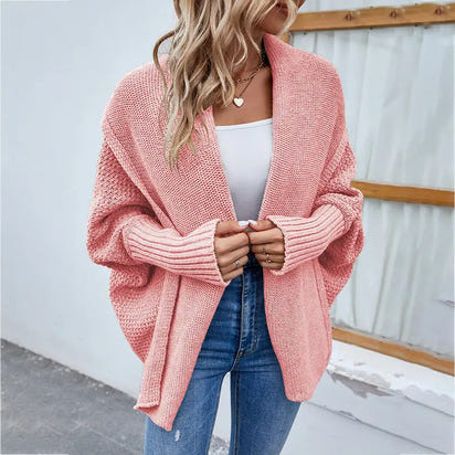 Solid Color Batsleeve Cardigan