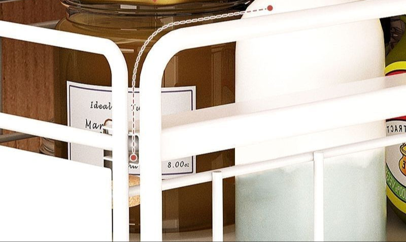 Pull-out  double sink storage shelves  cabinets
