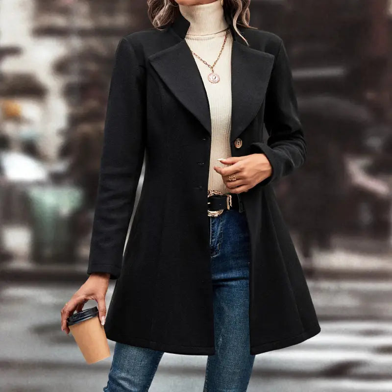 Solid Color Tweed Jacket