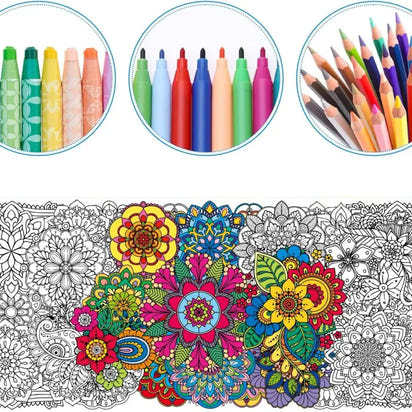 Mandala Fower Large Coloring Poster