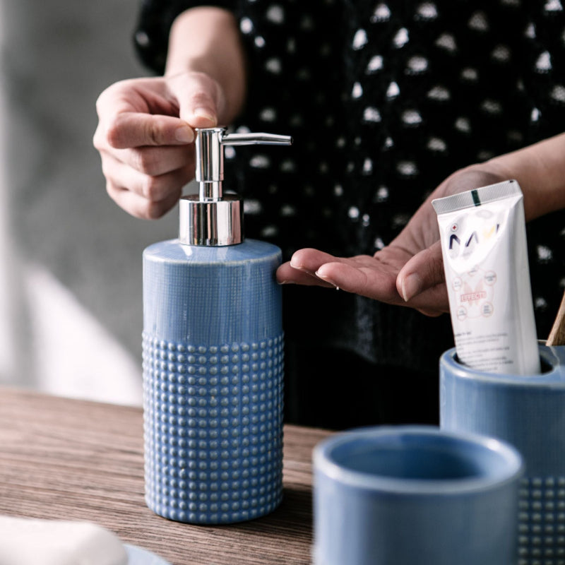 Ceramic Four-Piece Set Of Bathroom Toiletries
