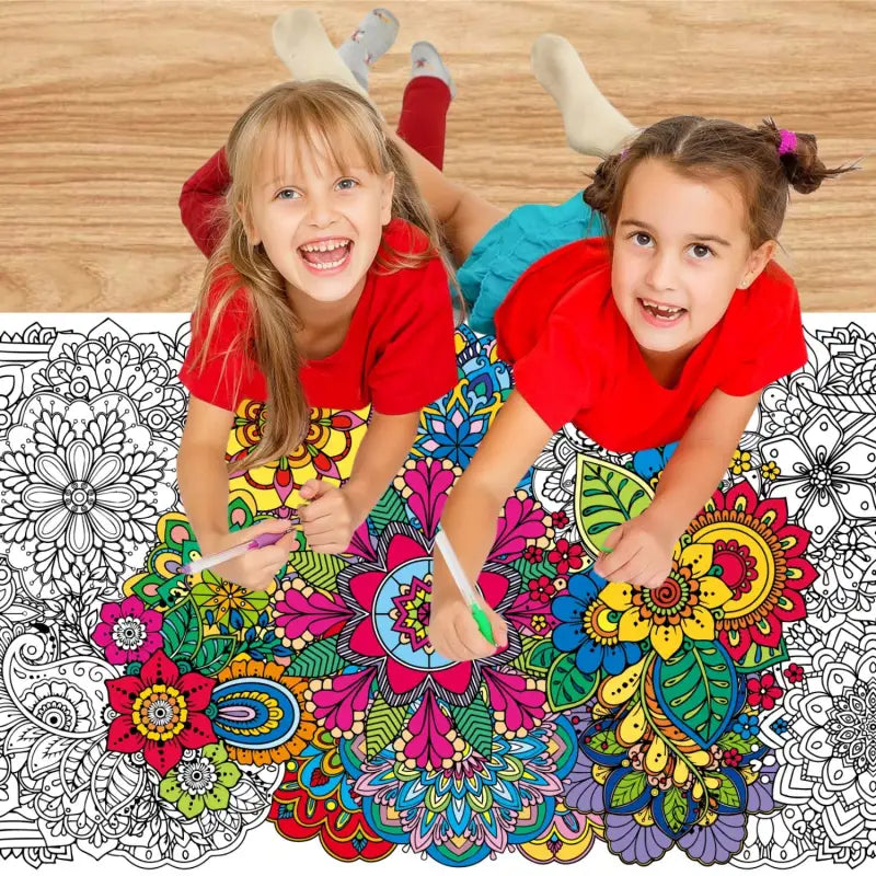 Mandala Fower Large Coloring Poster
