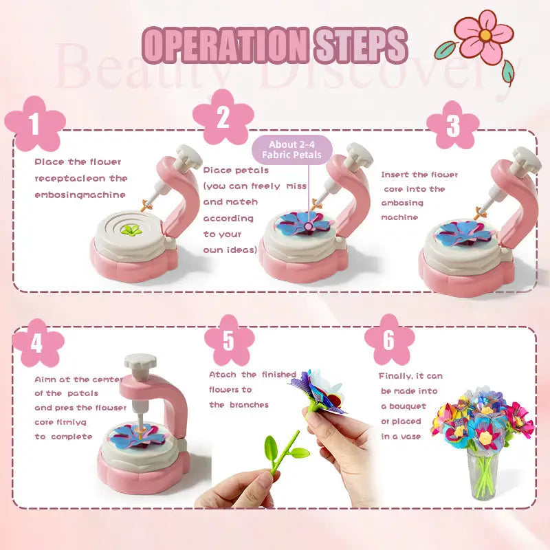 DIY Embossing Fabric Flower Making Machine