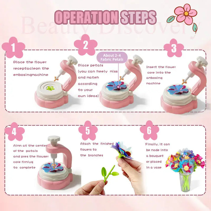 DIY Embossing Fabric Flower Making Machine
