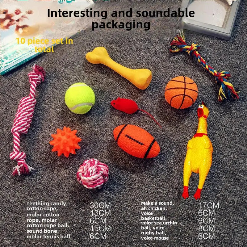 Pet Toys Dog Set Toys Vocal Toys Dog Training Dog Toys Teddy Golden Retriever - sleek-selections