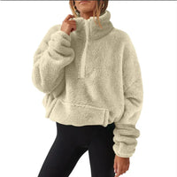 Plush Fleece Half-Zipper Sweatshirt