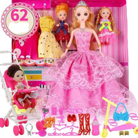 Large Doll Set with Cloths