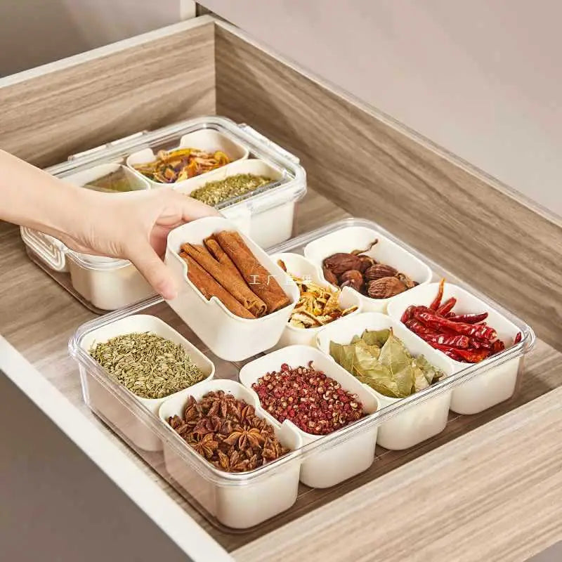 Food Stoarge Tray With Lid Capartments 