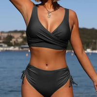 Drawstring Tummy Control  Bikini