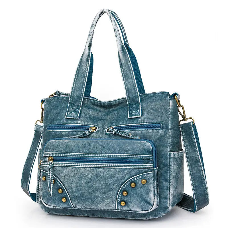 Cross-border new women's bags, European and American retro large-capacity tote bags, middle-aged mom bags, one-shoulder crossbody bags, foreign trade backpacks