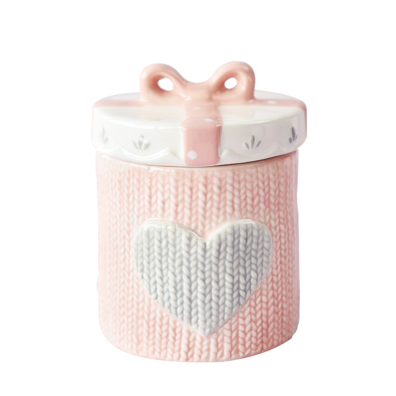Creative Heart Bow Canister