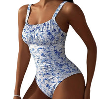 Floral Printed Conservative One-piece Swimsuit