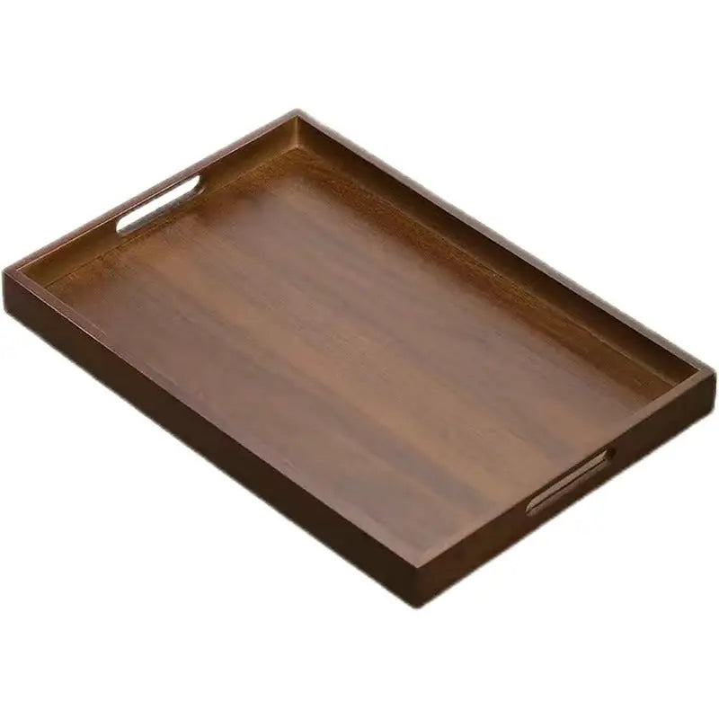 Bamboo Wood Tray With Handle