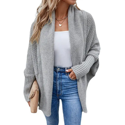 Solid Color Batsleeve Cardigan