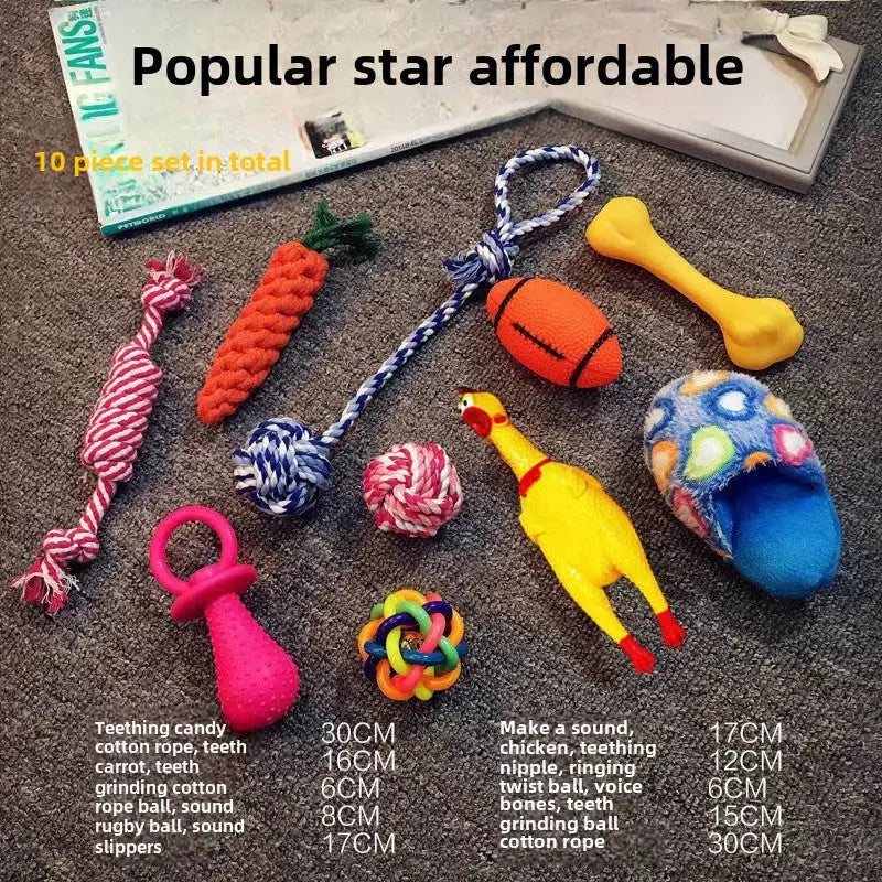 Pet Toys Dog Set Toys Vocal Toys Dog Training Dog Toys Teddy Golden Retriever - sleek-selections