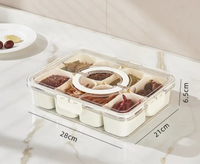 Food Stoarge Tray With Lid Capartments 