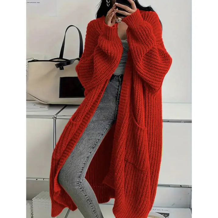 Long Knee-Length Cardigan Sweater