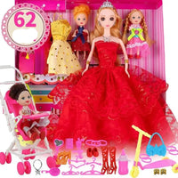 Large Doll Set with Cloths