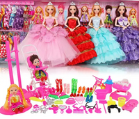 Large Doll Set with Cloths