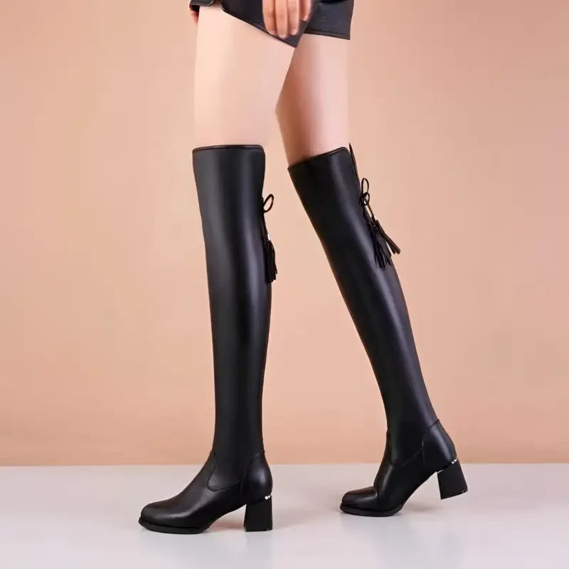 Over The Knee Mid-Heeled Boots