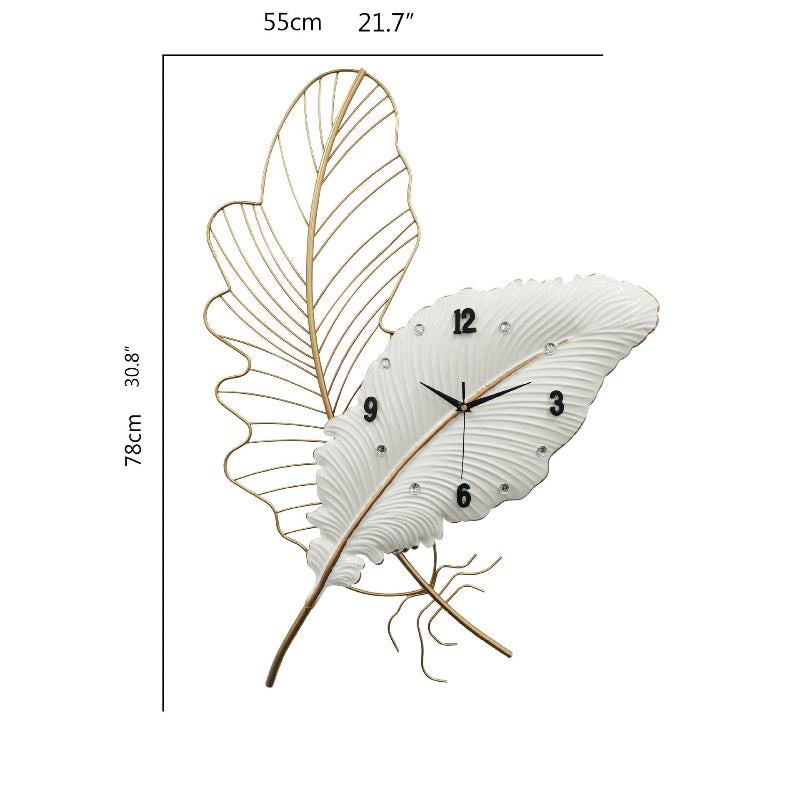 Decorative Feather Clock