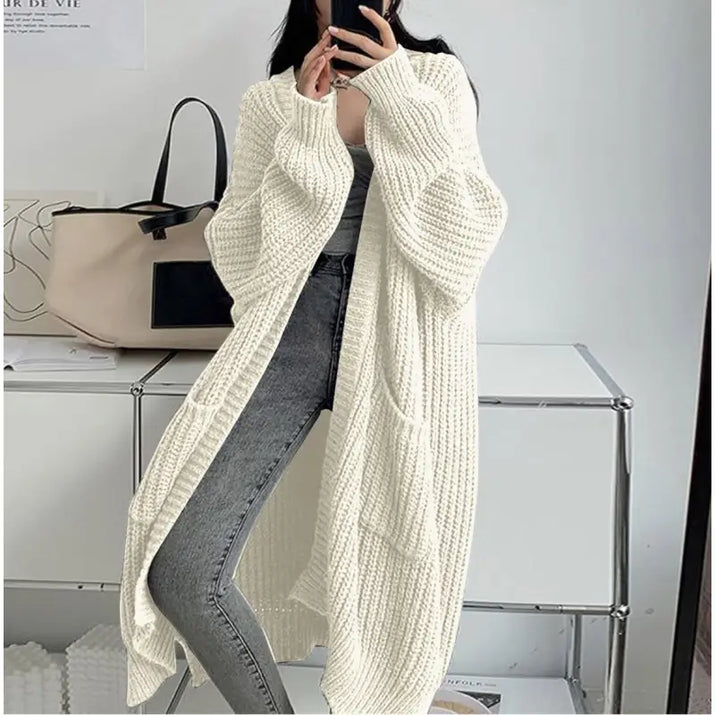 Long Knee-Length Cardigan Sweater