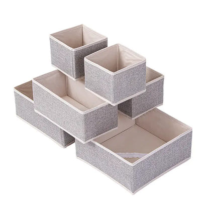 Six-Piece Of Lidless Folding Storage Box Set