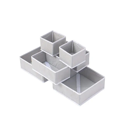Six-Piece Of Lidless Folding Storage Box Set