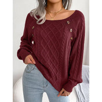 Twist Knitted Pullover Sweater