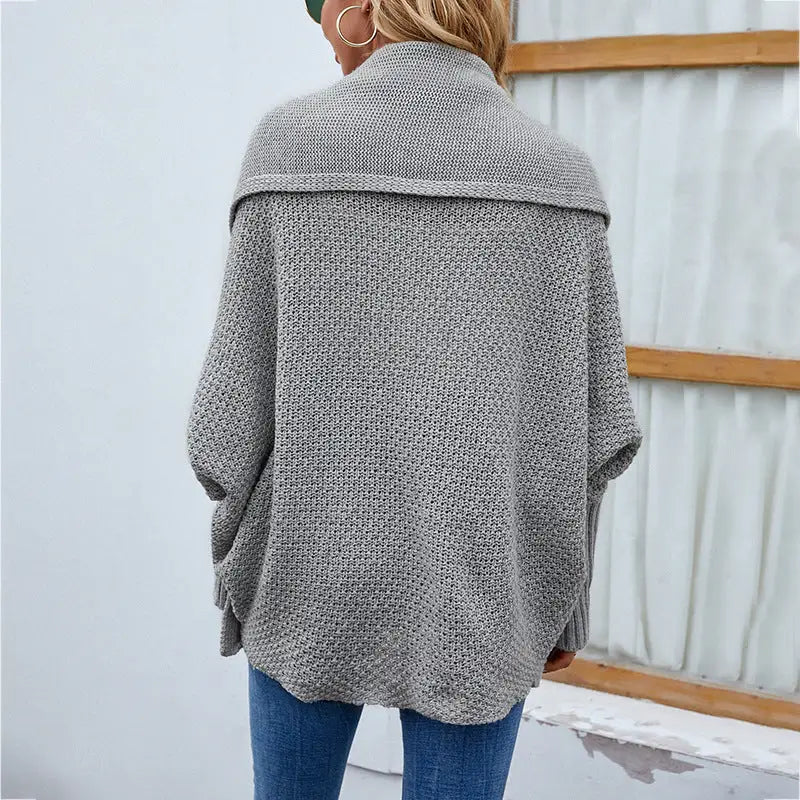 Solid Color Batsleeve Cardigan