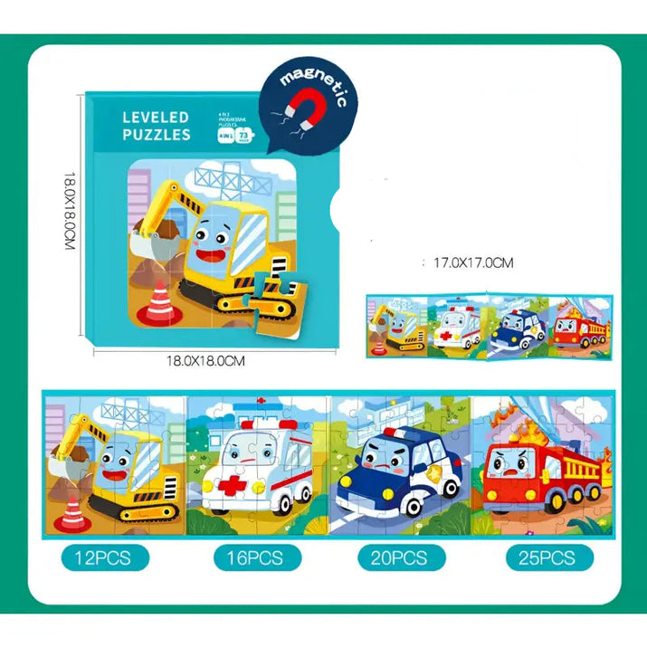 Magnetic Kids Puzzle Board  3-6 Years Old 