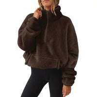 Plush Fleece Half-Zipper Sweatshirt