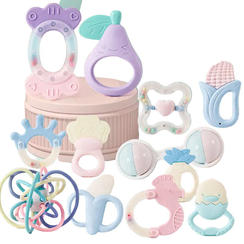 Newborn Baby Hand Rattle 16 Piece Set