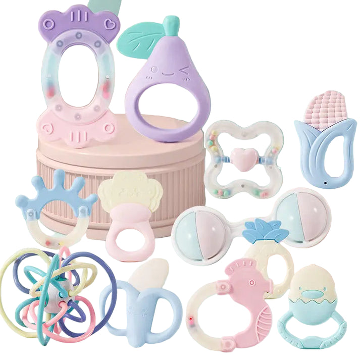 Newborn Baby Hand Rattle 16 Piece Set