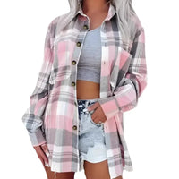 Casual Oversize Loose Plaid Shirt