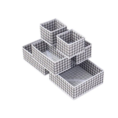 Six-Piece Of Lidless Folding Storage Box Set