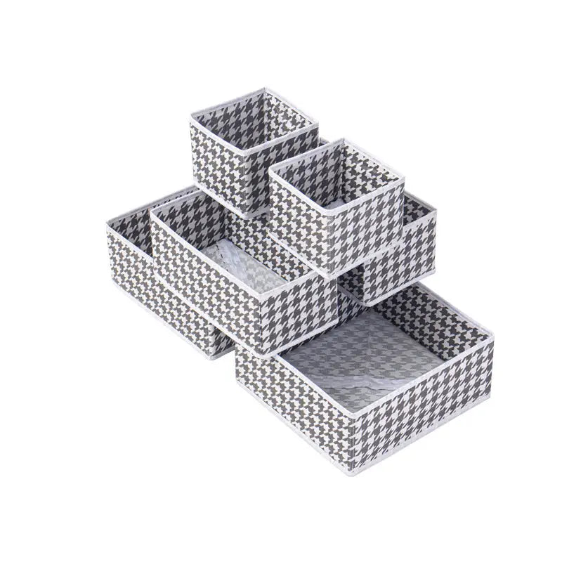 Six-Piece Of Lidless Folding Storage Box Set