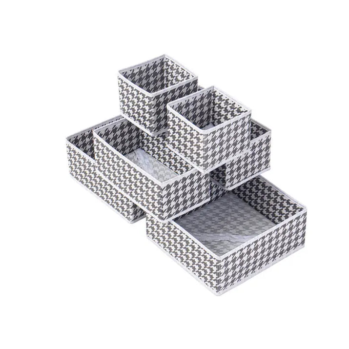 Six-Piece Of Lidless Folding Storage Box Set