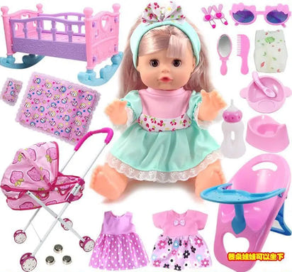 Children's Doll And  Baby Stroller