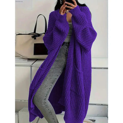 Long Knee-Length Cardigan Sweater
