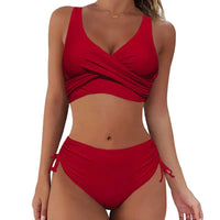 Drawstring Tummy Control  Bikini