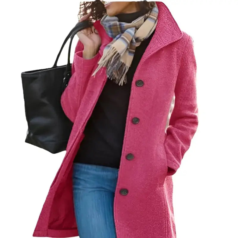 Tweed  Mid-length Multi-Button  Jacket