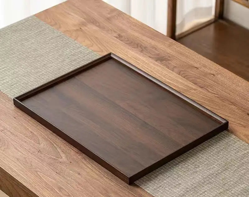 Bamboo Wood Tray With Handle