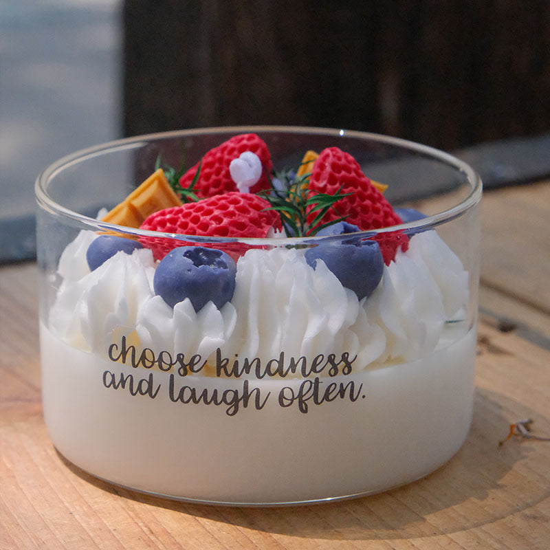 Berry Chocolate Cute Dessert Cake Scented Candle