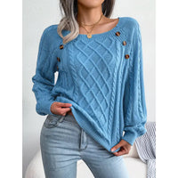 Twist Knitted Pullover Sweater
