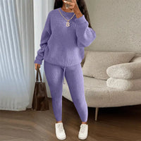 Casual Knitted Suit Trouser Set