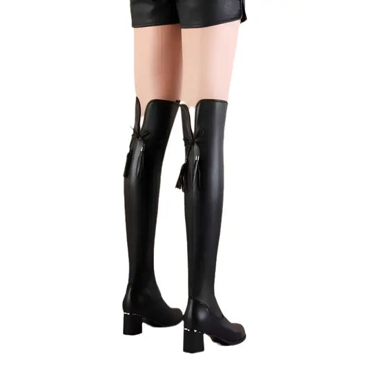 Over The Knee Mid-Heeled Boots